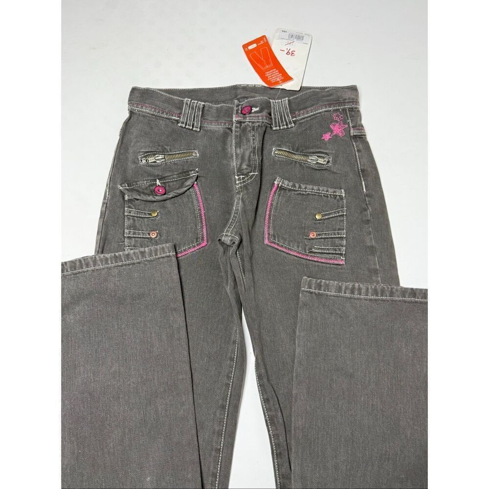 NWT Oxbow Girls Jeans Straight Leg Pink Trim Size 16